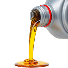 Motor Oil Pouring from Can.