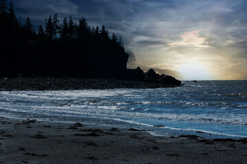 Evening Sky in St John, Bay of Fundy, New Brunswick, Canada