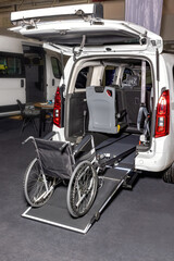 Innovative wheelchair-accessible van with a sleek ramp for smooth mobility.