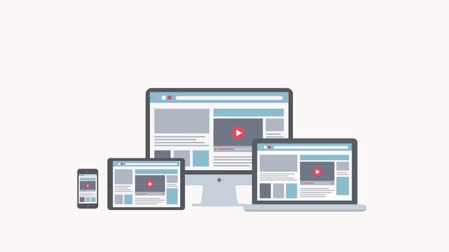 Responsive web design on various electronic devices