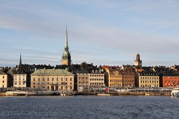 Fototapeta premium Stockholm vue d'un bateau - Suède
