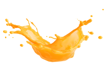 Orange juice splash with sliced oranges Vibrant Orange Juice Splash, Cut-out, Isolated on Transparent Background Fresh ripe slice of orange fruit with juice splash, isolated on transparent background.
