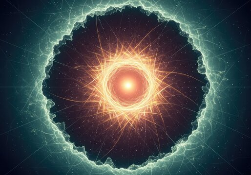 Evolving mathematical structure illustrating the constant transformation of complex ideas within a shifting cosmic field ,interconnected ,visualization ,movement - Powered by Adobe