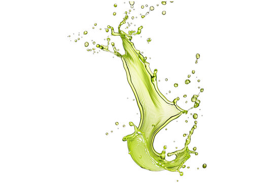 Green Paint Splashing Isolated shot of green paint splash on white background green splashes paint on a white background. Green paint Splatter isolated on transparent background. Green Blobs spatters