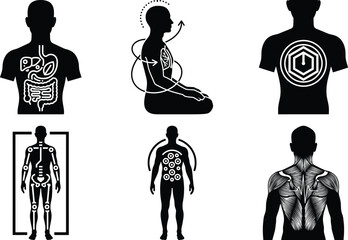 Biohacking Neural & Longevity Icons Bundle � Mind Body Balance, Mobility Augmentation, Modular Stack, Muscle Recovery