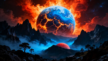 Sunrise and Sunset Over the Earth Viewed from Space