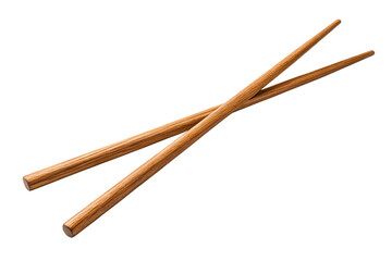 Obraz premium Wooden chopsticks isolated on transparent background