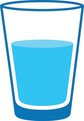 Ramadan Iftar Water Glass Vector Clipart for Islamic Fasting and Religious Celebrations