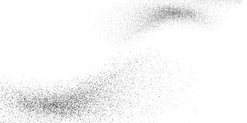 Monochrome stipple gradient, soft speckle bloom and haloed center, subtle vignette ring. Fine dot dispersion, airy fade, clean negative core; vector illustration