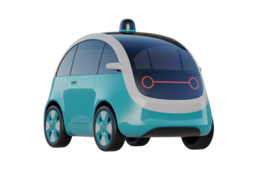 Autonomous pod car illustration