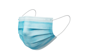 Blue surgical face mask