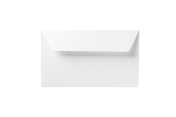 Empty white envelope isolated
