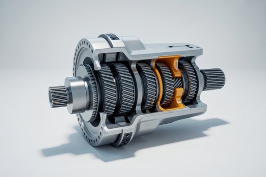Cutaway of automotive transmission gears