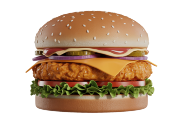 Delicious Hamburger with Fresh Ingredients