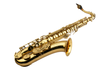 Golden saxophone musical instrument