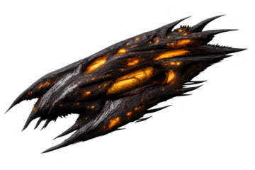 Alien spaceship featuring grotesque organic design with glowing orange elements, science fiction extraterrestrial craft