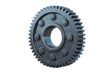 Metallic Gear Wheel Isolated