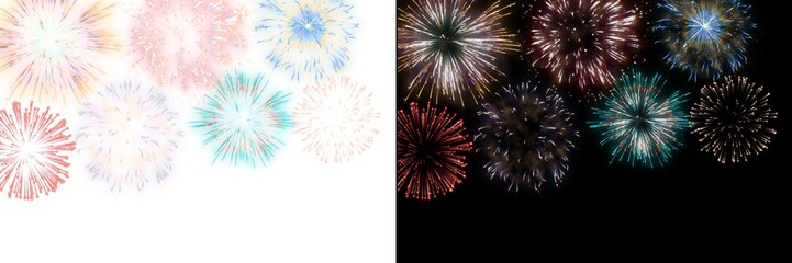 Fireworks - New year fireworks vector illustration of an abstract background