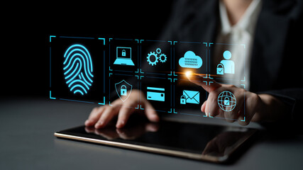 System for safeguarding digital identity using fingerprint authentication, encryption, and secure access protocols across cloud, device, and personal data environments Latch