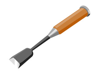 木工用ノミのイラスト / Woodworking Chisel Illustration