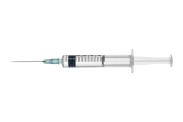 Syringe for injection with needle