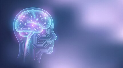 Artificial intelligence technology concept with abstract neural network