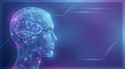 Artificial intelligence technology concept with abstract neural network