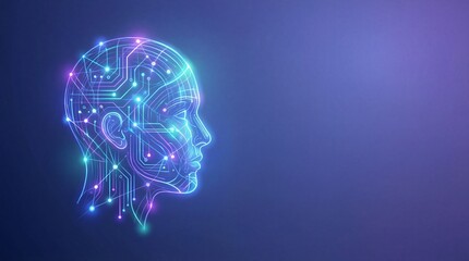 Artificial intelligence technology concept with abstract neural network