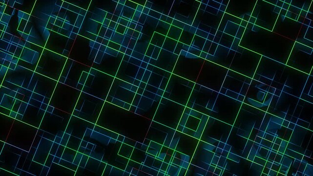 Abstract blue background animation with lines