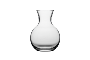 Elegant clear glass vase
