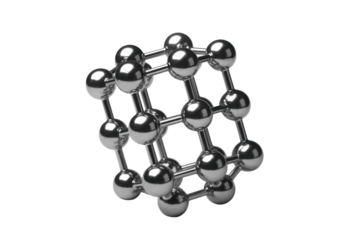 Metallic cube molecule model