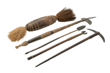 Tribal hunting weapons and tools