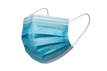 Blue surgical face mask for healthcare