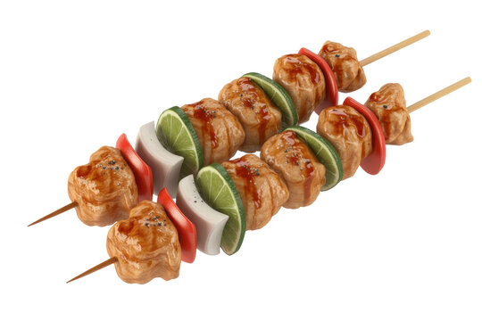 Chicken skewers with vegetables