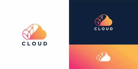 modern cloud networking for company logo