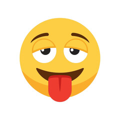 Winking face with tongue out emoticon expression