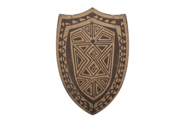 Intricate tribal shield graphic design
