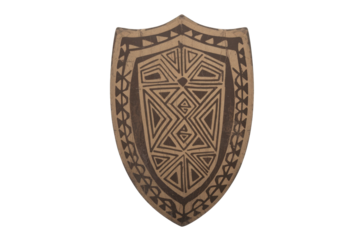 Intricate tribal shield graphic design