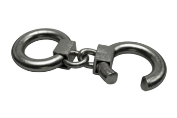Open metal handcuffs