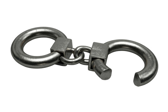 Open metal handcuffs