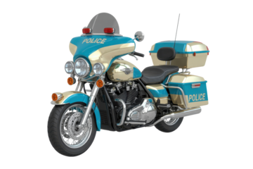 Police motorcycle isolated