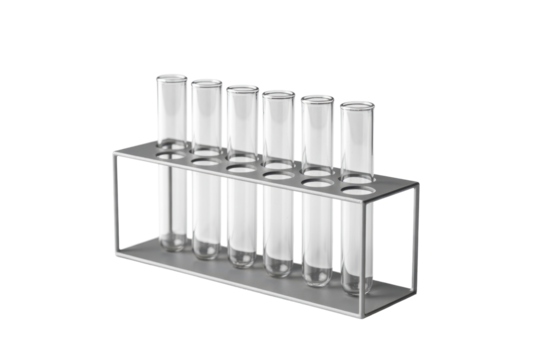 Test tubes in a metal rack - Powered by Adobe