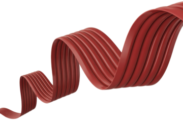 Wavy Abstract Red Ribbon