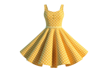 Yellow polka dot dress