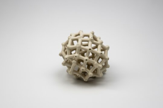 3D Geometric Shape on White Surface - Powered by Adobe