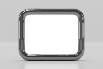 Chrome Rounded Square Frame