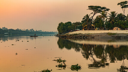 landscape of a river doratana in bagerhat bangladesh