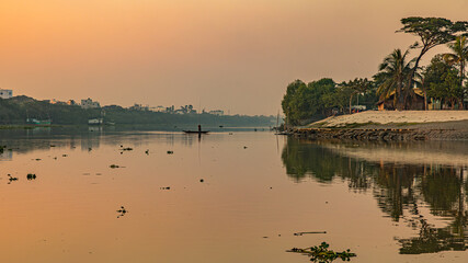 landscape of a river doratana in bagerhat bangladesh
