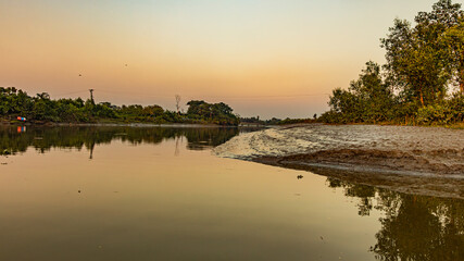 landscape of a river doratana in bagerhat bangladesh