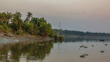 landscape of a river doratana in bagerhat bangladesh